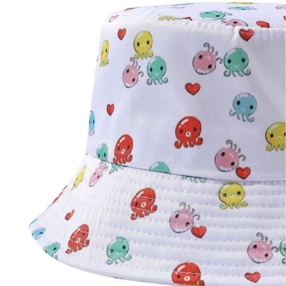 Colorful Cartoon Octopus Bucket Hat - Picture 2 of 3